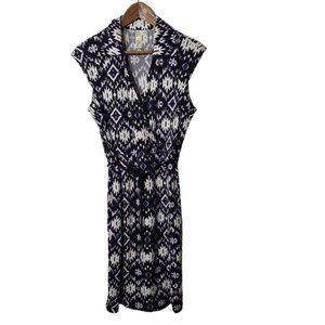 Vintage purple, black and white dress Emma & Michele size PL